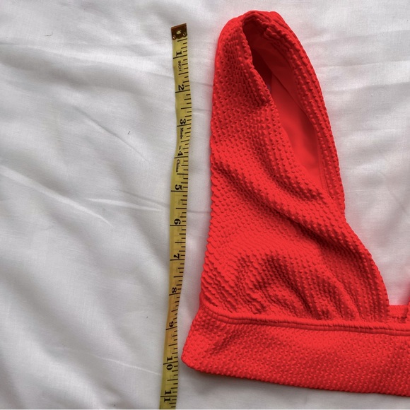 Billabong Bright Bittersweet Red Textured Bikini Top Medium - Picture 3 of 4